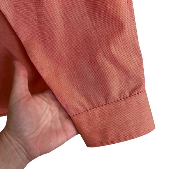 Vintage LL Bean Cotton Salmon Button Down Shirt Mens 15-35 - Picture 11 of 16